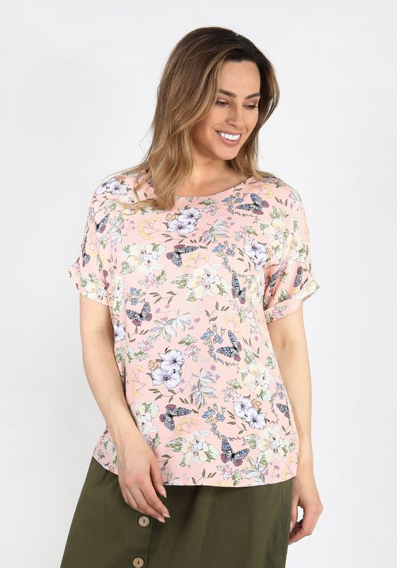 Блуза Цветочный рассвет шир.  580, рис. 5