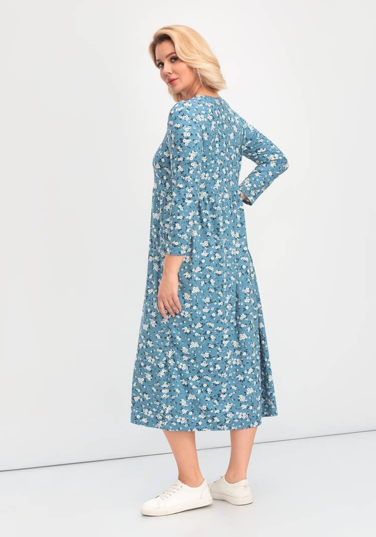 Платье с цветочным рисунком и рукавами 3/4 шир.  750, рис. 20