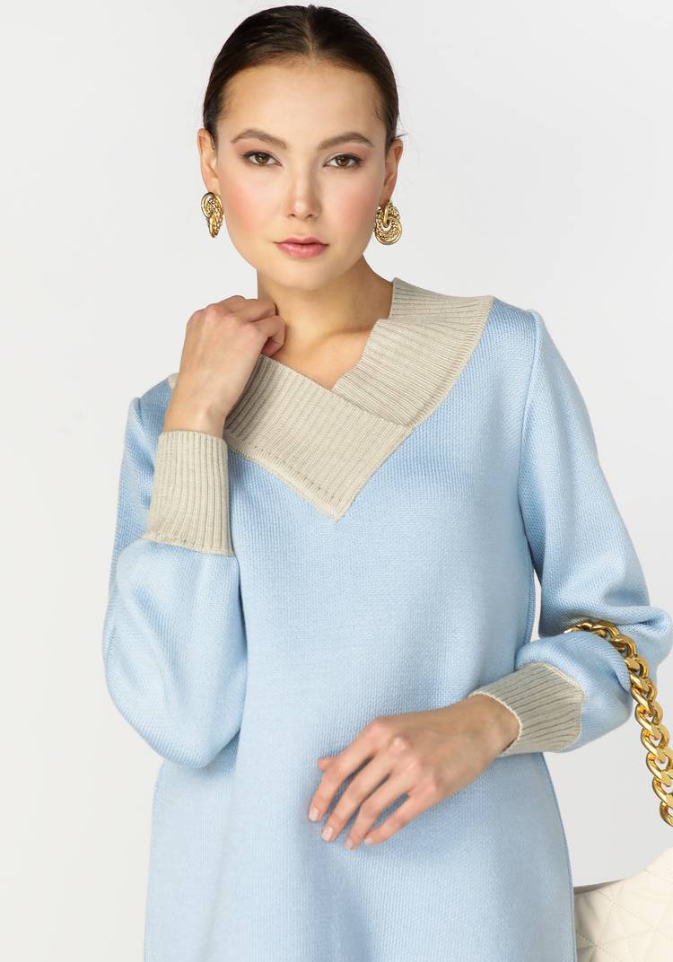 Джемпер женский с широким воротом шир.  750, рис. 5