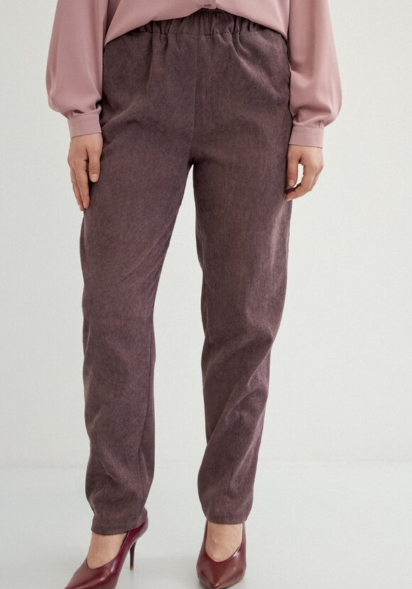Брюки из микровельвета с комфортным поясом шир.  580, рис. 4