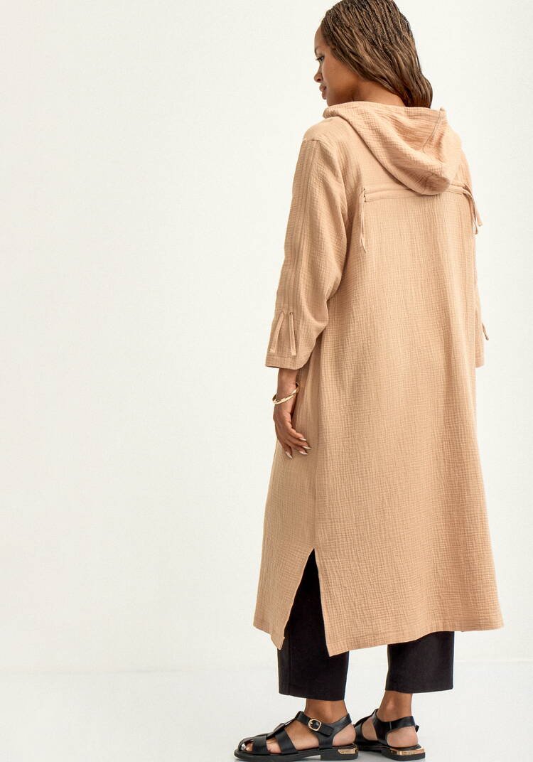 Пыльник с капюшоном свободного силуэта шир.  750, рис. 3