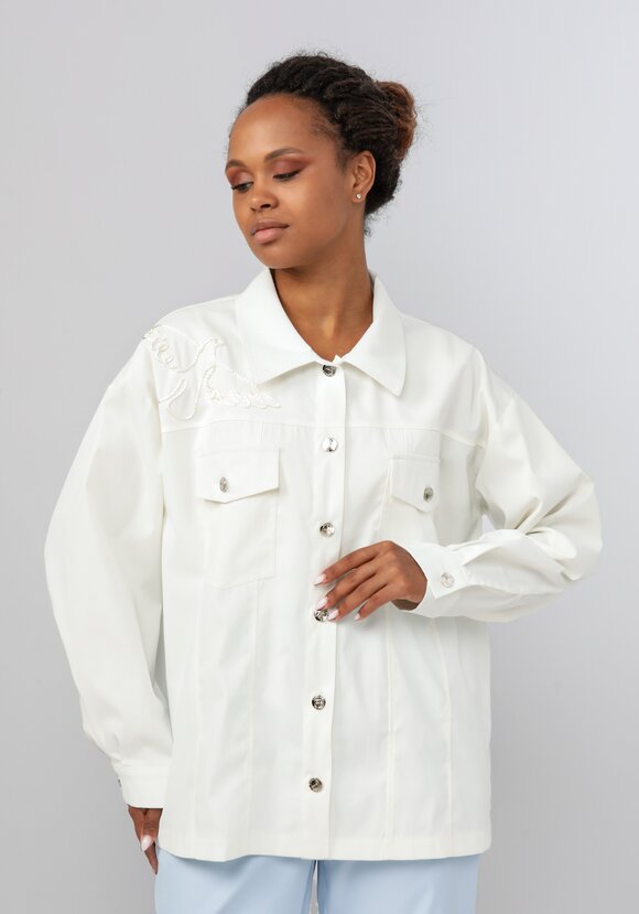 Жакет с вышивкой на кармане шир.  580, рис. 8