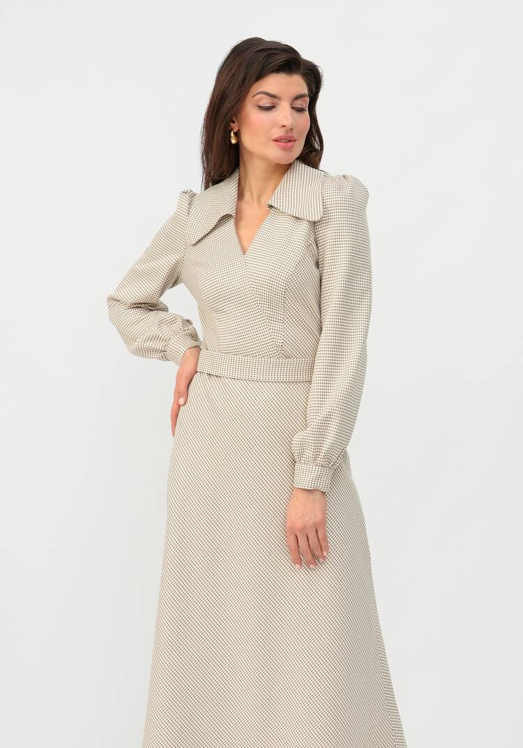 Платье с воротником свободного кроя шир.  750, рис. 6