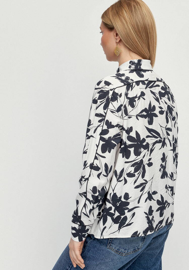 Блуза контрастными лампасами Катрин шир.  750, рис. 3