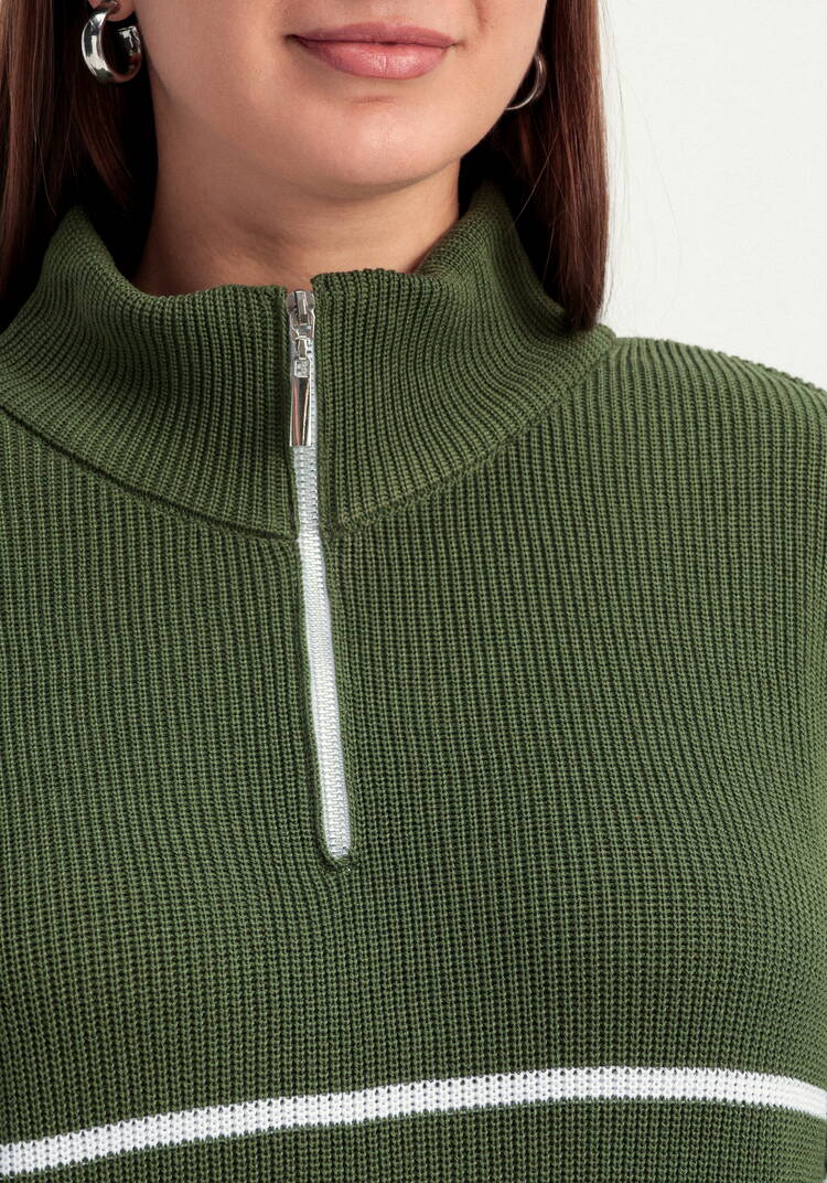 Джемпер в полоску с воротником-поло на молнии шир.  750, рис. 45