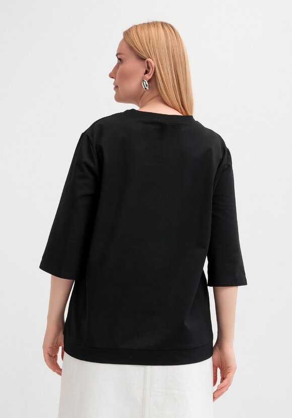 Блуза с длинным рукавом и цветочным рисунком шир.  580, рис. 24