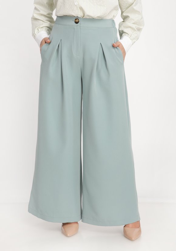 Брюки свободного кроя со складками шир.  580, рис. 5