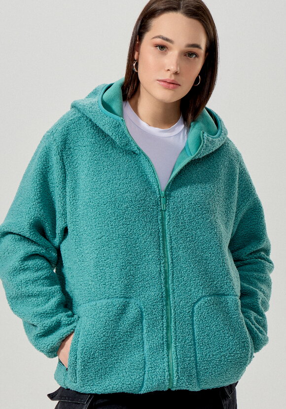 Куртка в стиле тедди с капюшоном шир.  580, рис. 19