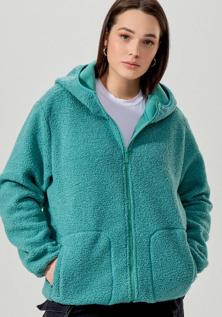 Куртка в стиле тедди с капюшоном шир.  750, рис. 19