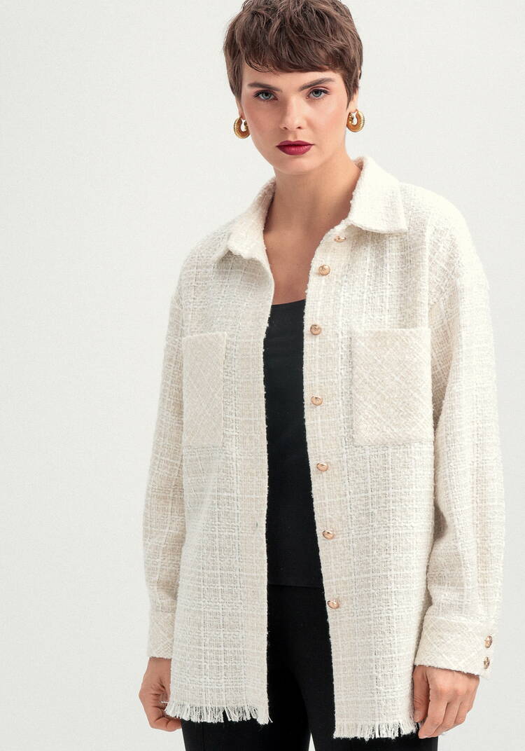 Жакет твидовый с фактурной нитью шир.  750, рис. 18