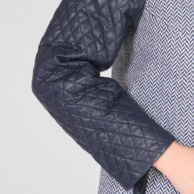 Пальто с контрастными рукавами шир.  750, рис. 8