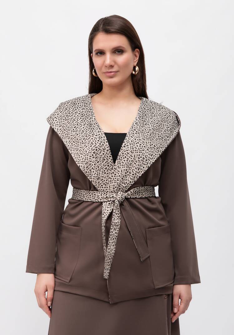 Кардиган с леопардовым капюшоном шир.  750, рис. 10