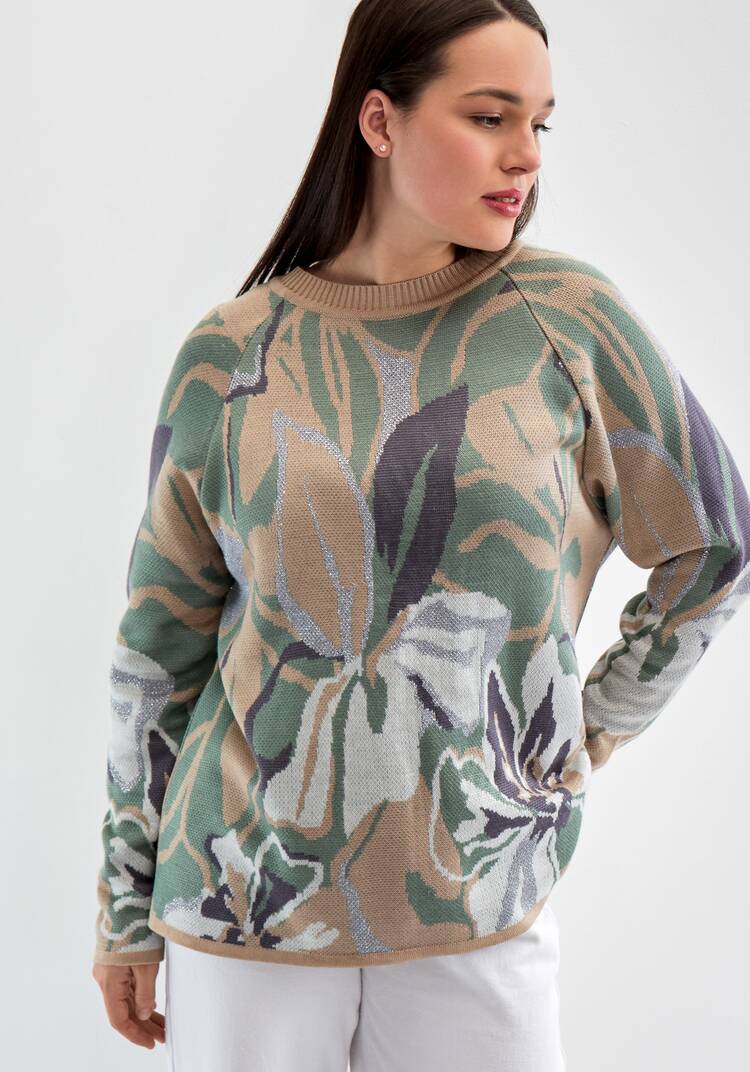 Джемпер с растительным орнаментом шир.  750, рис. 25