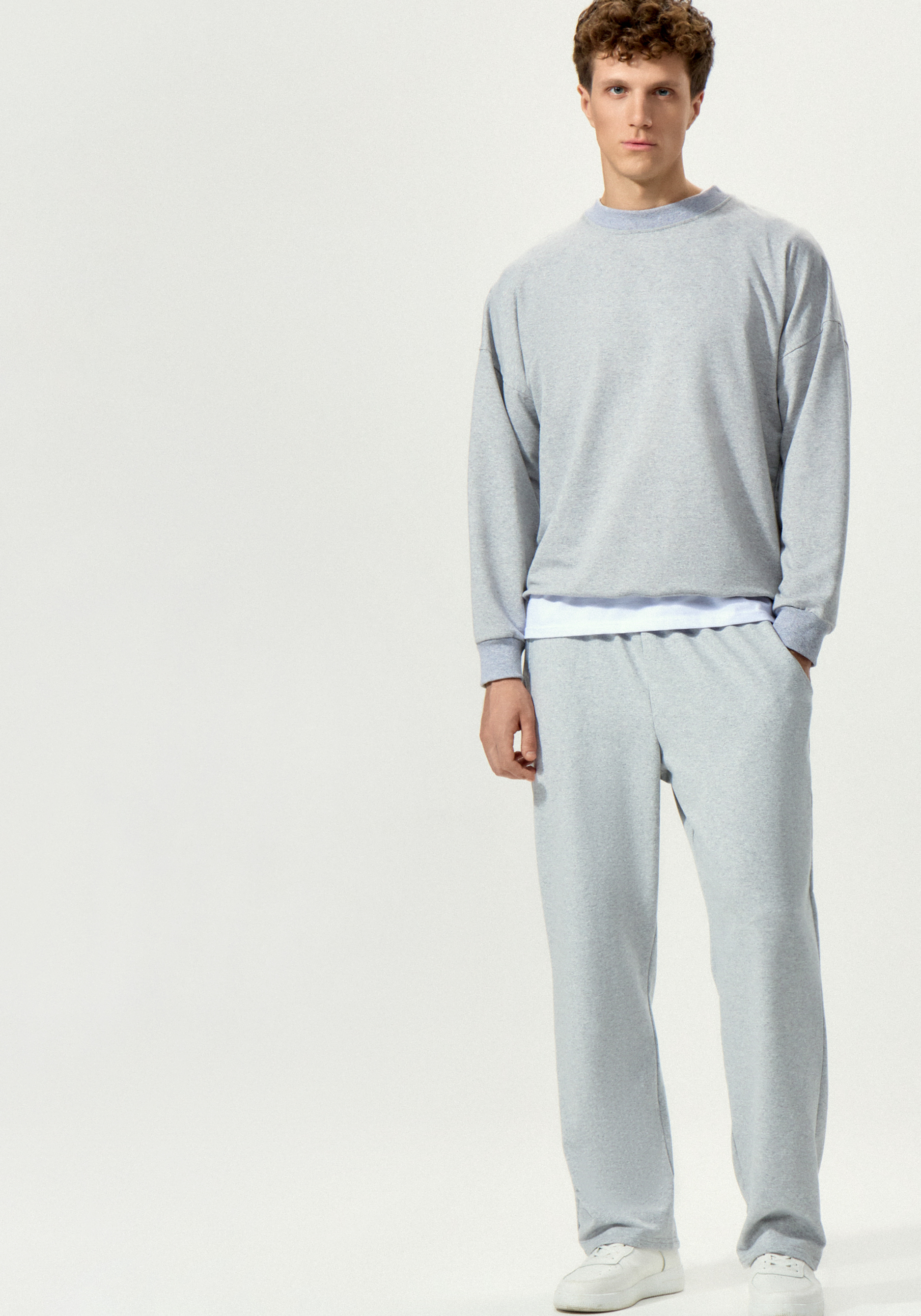 

Брюки мужские из футера, Серый