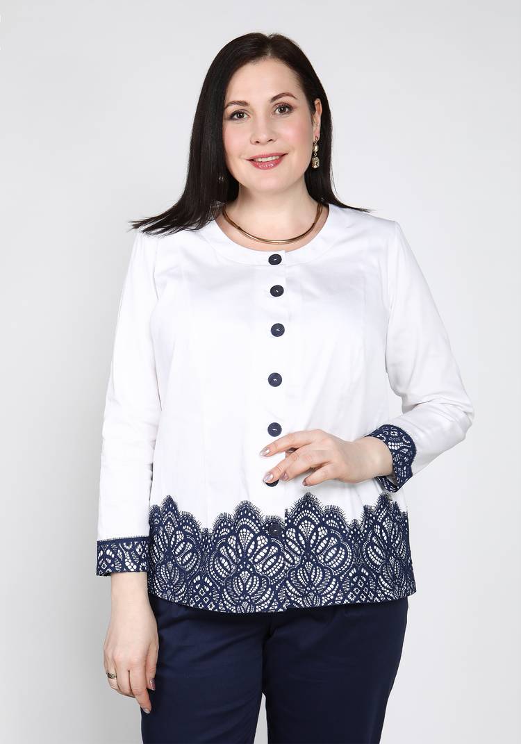 Жакет с кружевной отделкой шир.  750, рис. 1