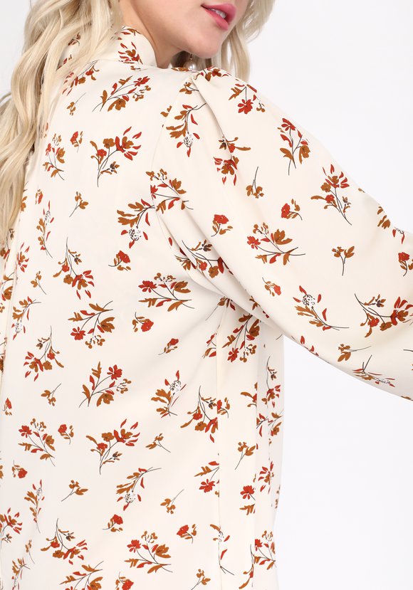 Блуза с воротником стойка и длинным рукавом шир.  580, рис. 2