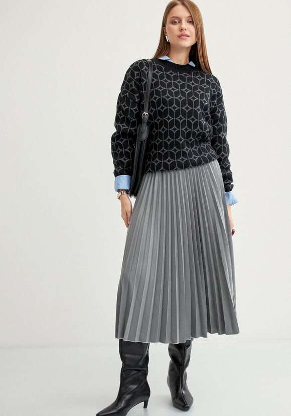 Юбка плиссированная на резинке трикотажная шир.  580, рис. 9