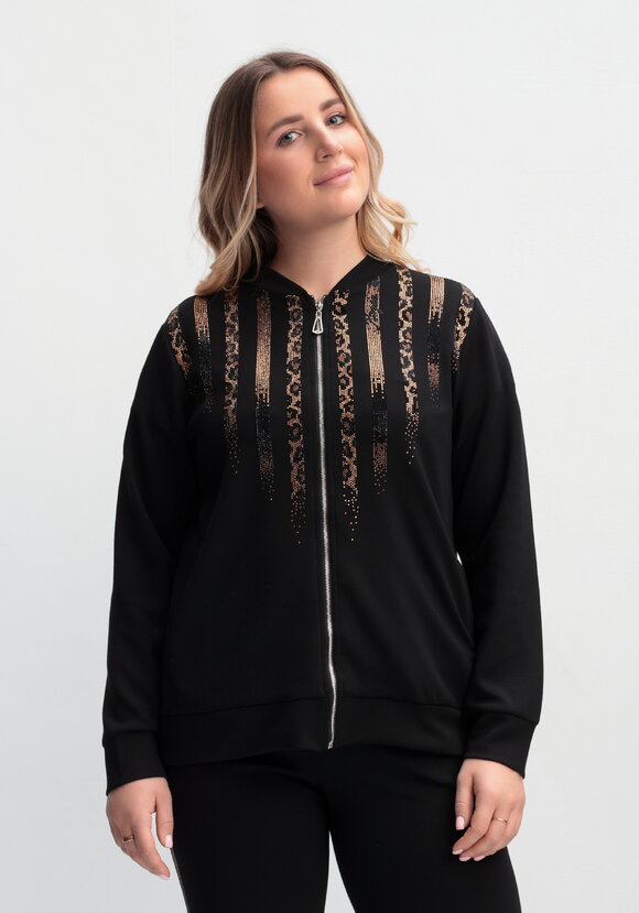 Костюм со стразами (бомбер и брюки) шир.  580, рис. 3