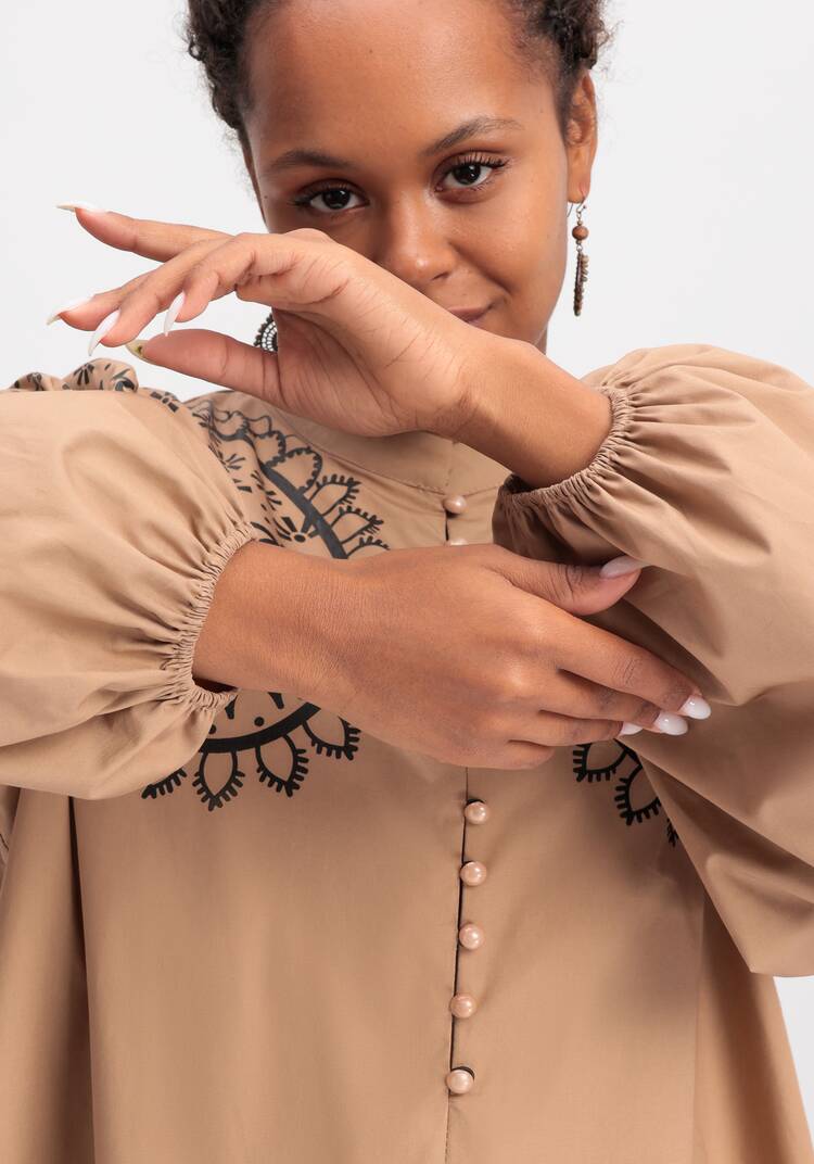 Блуза с этническим принтом шир.  750, рис. 14