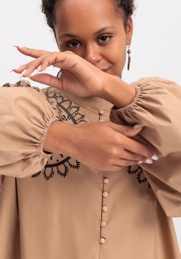 Блуза с этническим принтом шир.  580, рис. 14