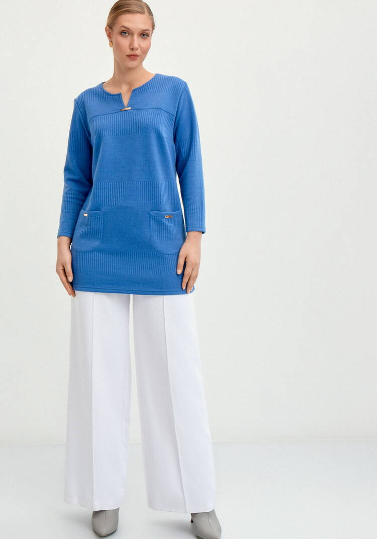 Блуза из трикотажа с кокеткой-впереди шир.  750, рис. 10