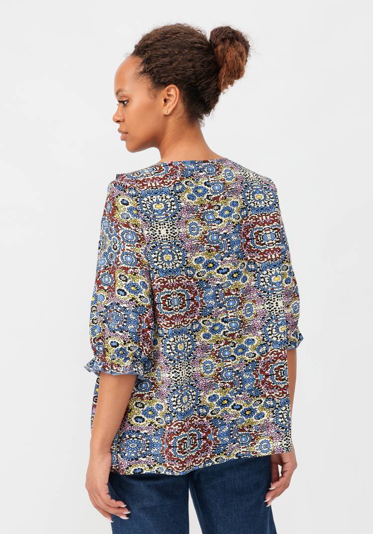 Блуза из штапеля свободного кроя шир.  750, рис. 3