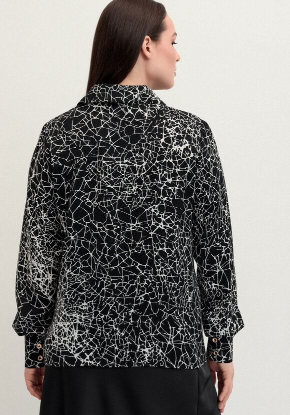 Блуза с отложным воротником двубортная шир.  580, рис. 3