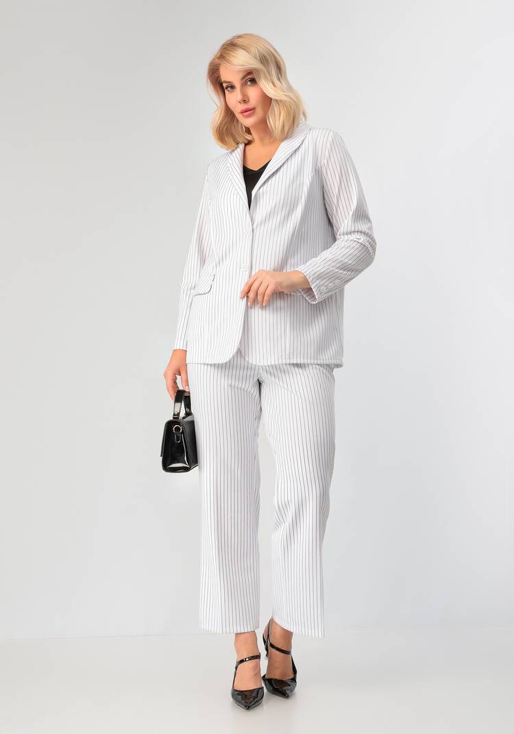 Пиджак однобортный в полоску шир.  750, рис. 19