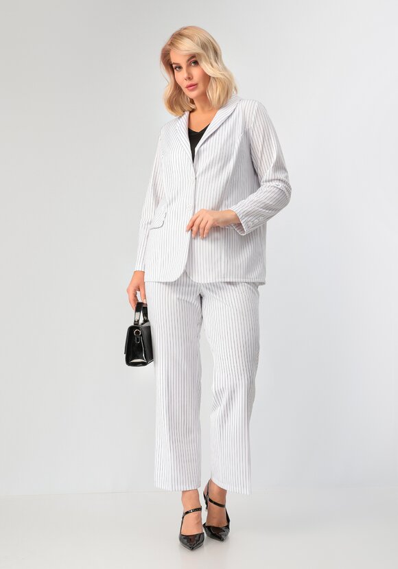 Пиджак однобортный в полоску шир.  580, рис. 19