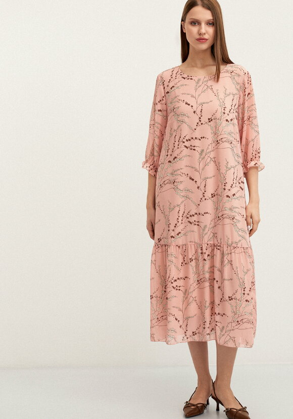 Платье с цветочным принтом шифоновое шир.  580, рис. 28