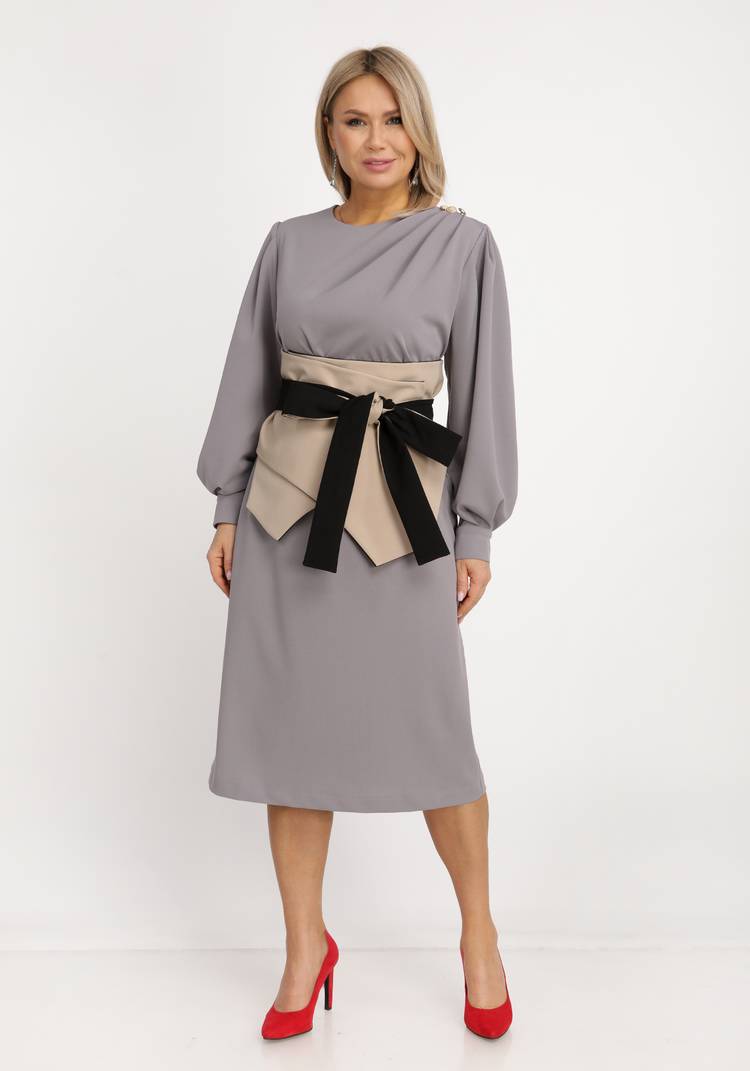 Платье с асимметричными мягкими складками шир.  750, рис. 6