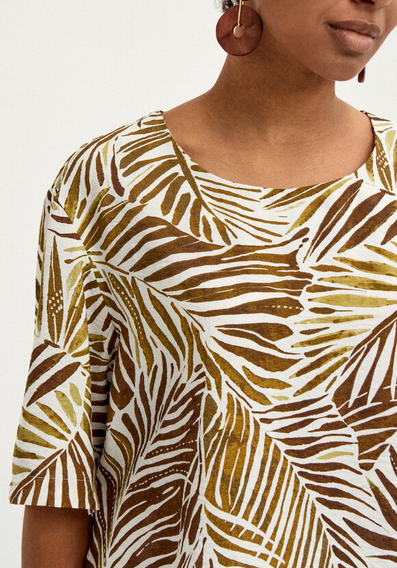 Блуза свободная с коротким рукавом и принтом шир.  580, рис. 5