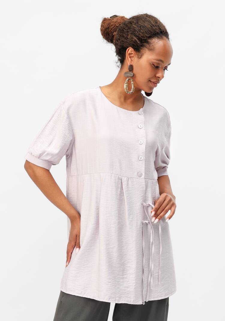 Блуза свободная с декоративными завязками шир.  750, рис. 8