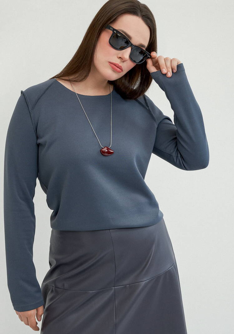 Лонгслив с конструктивным кроем шир.  750, рис. 9