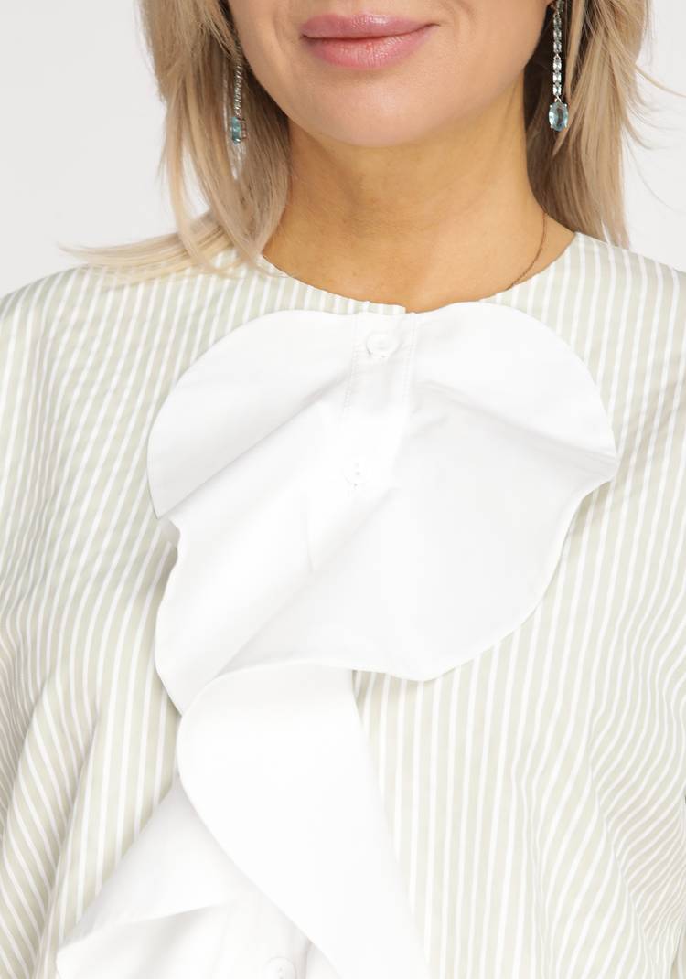 Блуза прямого кроя с жабо шир.  750, рис. 11