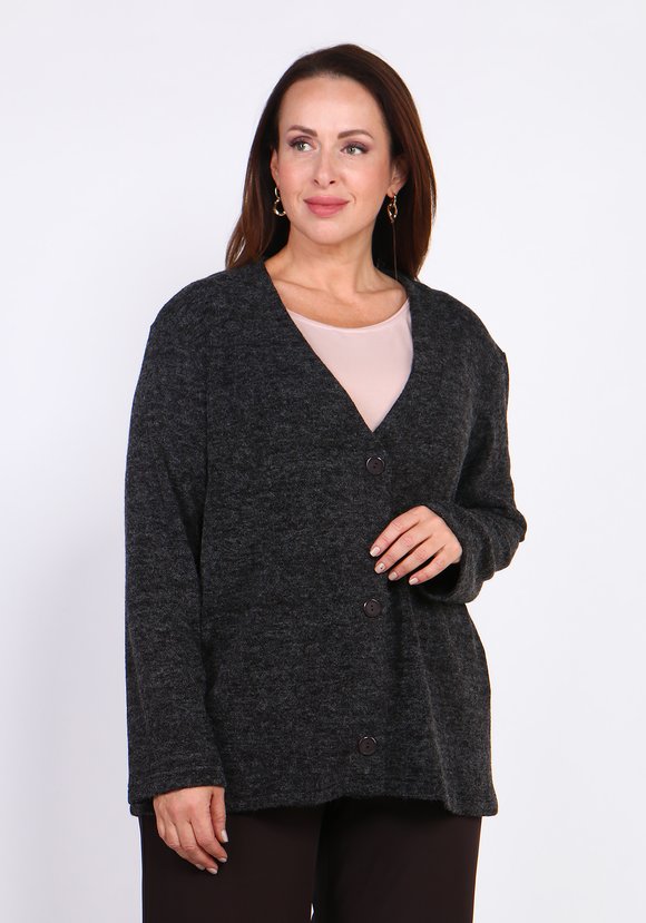 Кардиган на пуговицах с длинным рукавом шир.  580, рис. 10