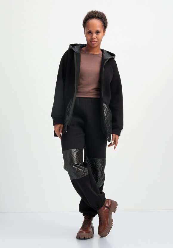 Брюки со вставками из стёганой ткани шир.  580, рис. 7