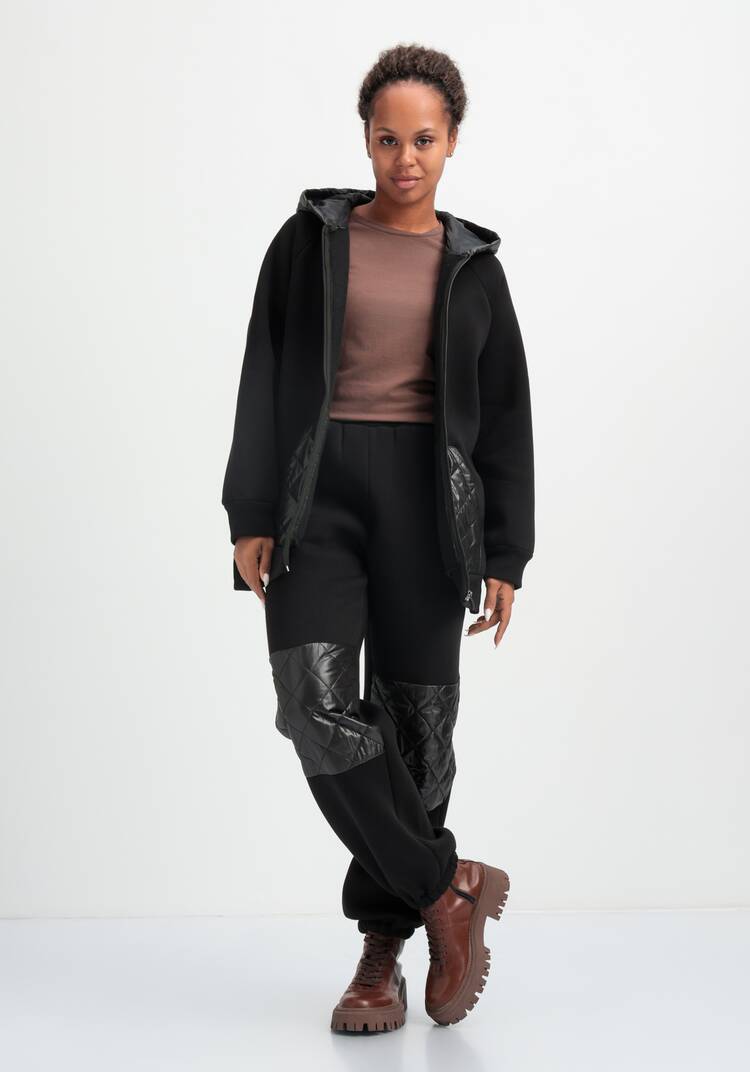 Брюки со вставками из стёганой ткани шир.  750, рис. 7