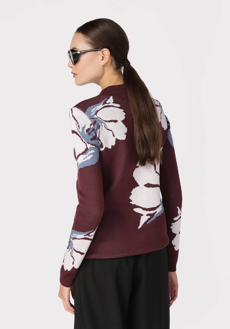 Джемпер с крупными цветами шир.  750, рис. 6