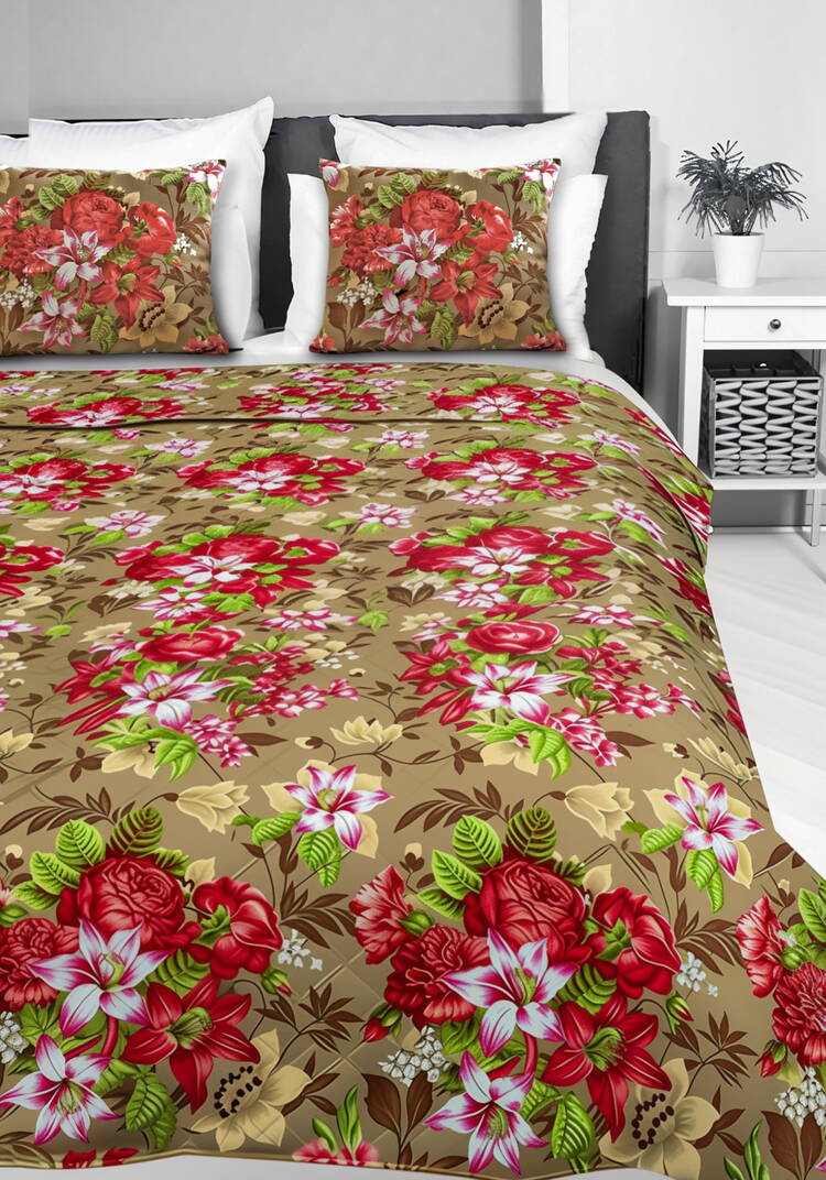 Стеганное покрывалоЦветочный букет шир.  750, рис. 1