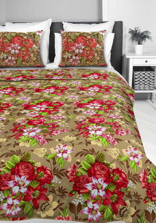 Стеганное покрывалоЦветочный букет