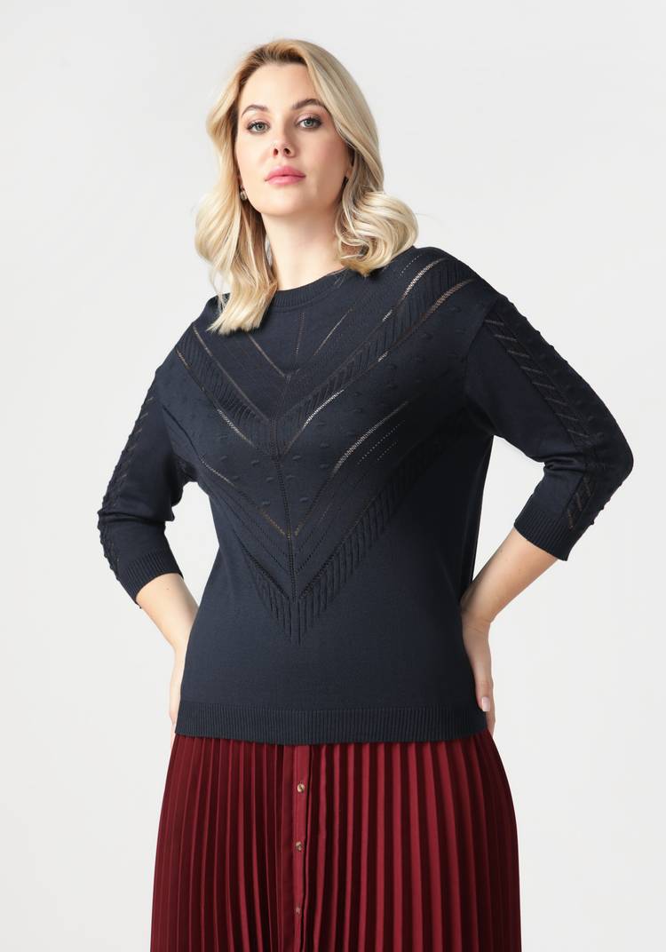 Джемпер ажурный со спущенным рукавом шир.  750, рис. 20