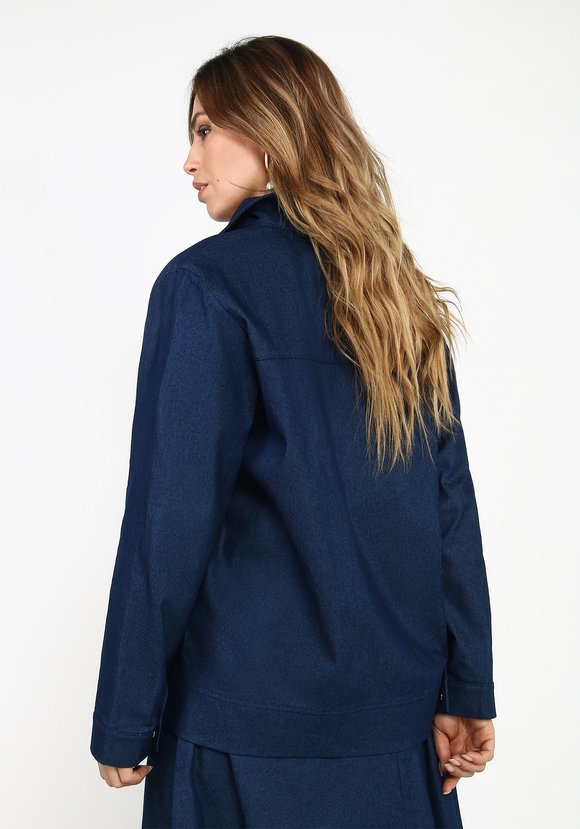 Рубашка джинсовая на кнопках шир.  580, рис. 2