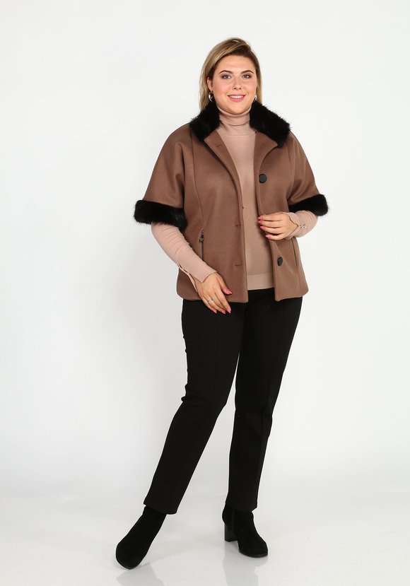 Куртка с меховым декором шир.  580, рис. 1