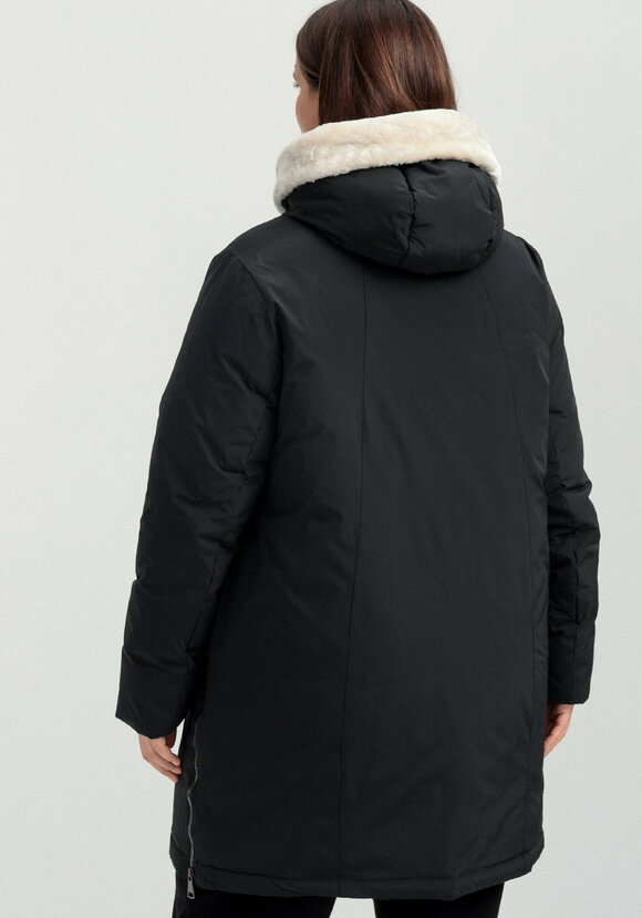 Куртка с меховым капюшоном на молнии шир.  580, рис. 3
