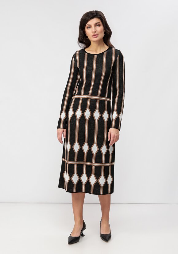 Платье с рисунком ромб шир.  580, рис. 3