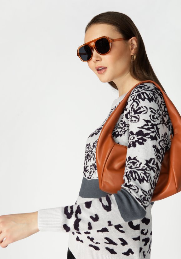 Джемпер женский с цветочным принтом шир.  580, рис. 10