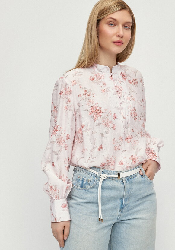 Блуза с жемчужными пуговицами Грейс шир.  580, рис. 15