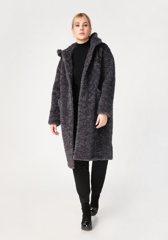 Пальто из шерсти мериноса с капюшоном шир.  580, рис. 13