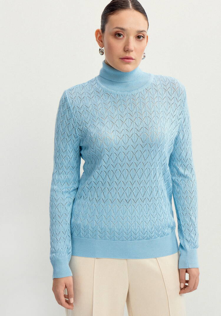 Свитер ажурный шир.  750, рис. 24